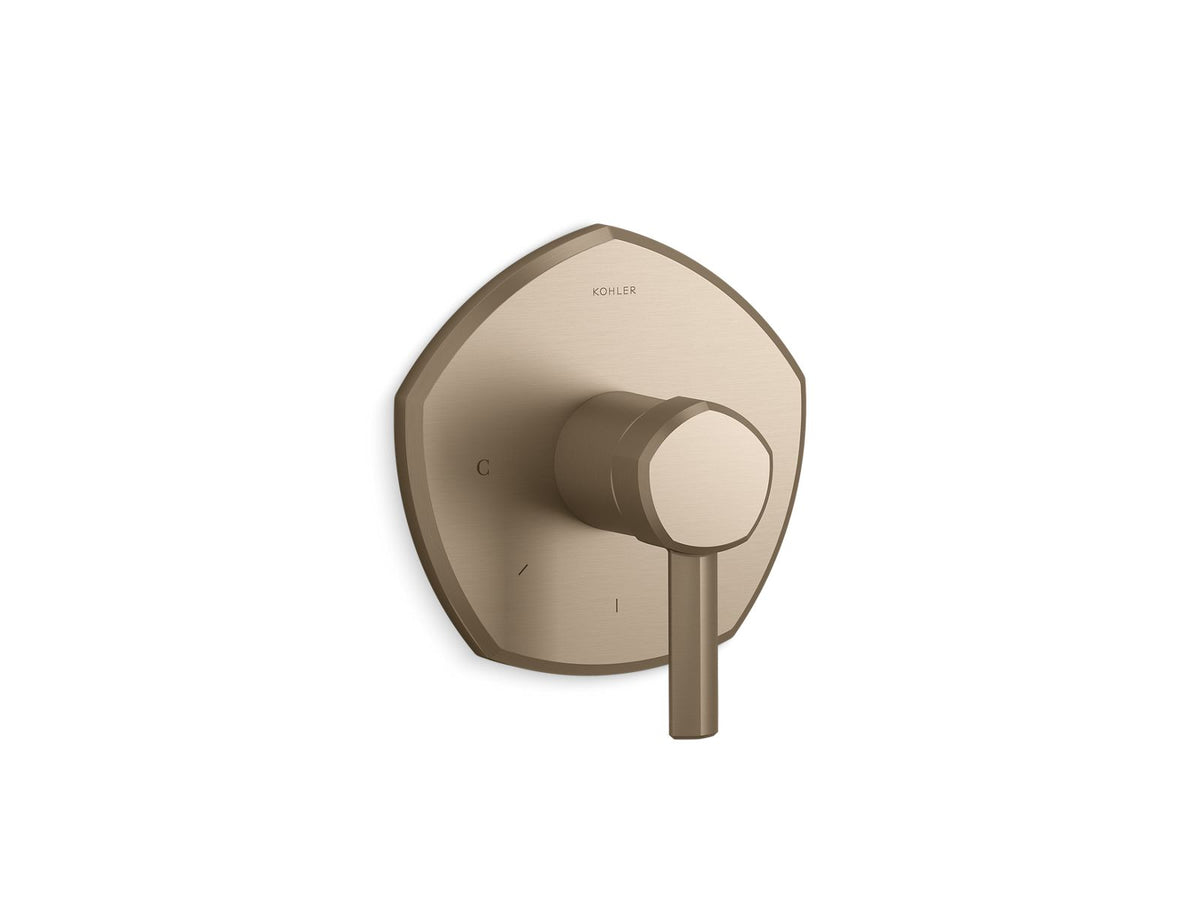 KOHLER K-T27040-4-BV Occasion Mastershower Temperature Control Valve Trim With Lever Handle - Vibrant Brushed Bronze