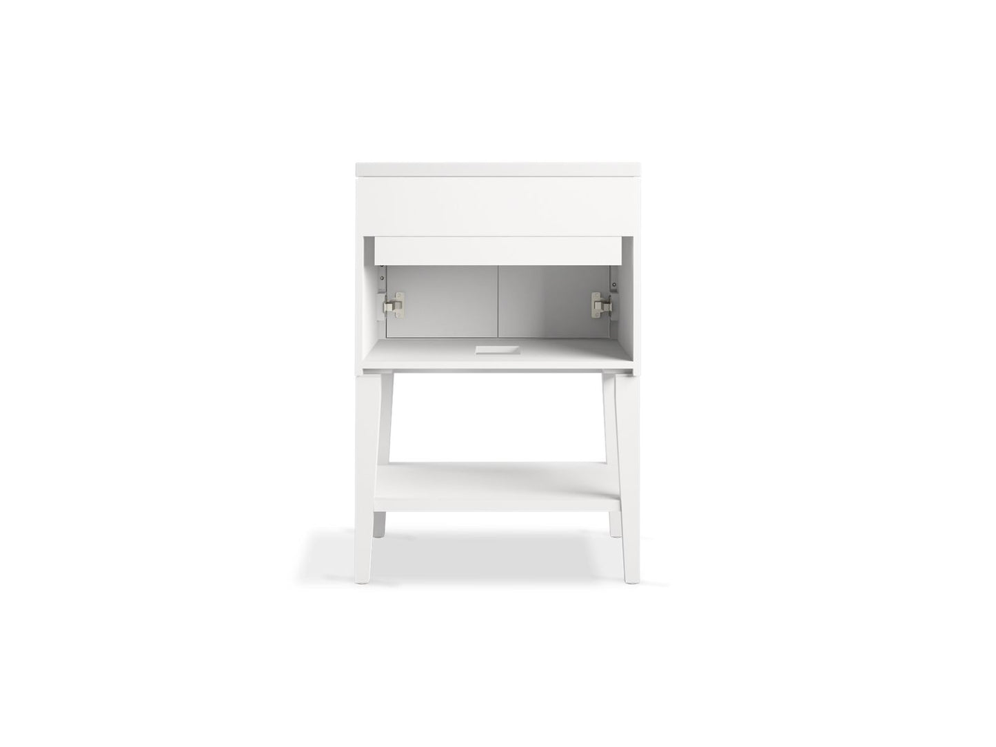 KOHLER K-33577-ASB-0 Winnow 24" bathroom vanity cabinet with sink and quartz top - White