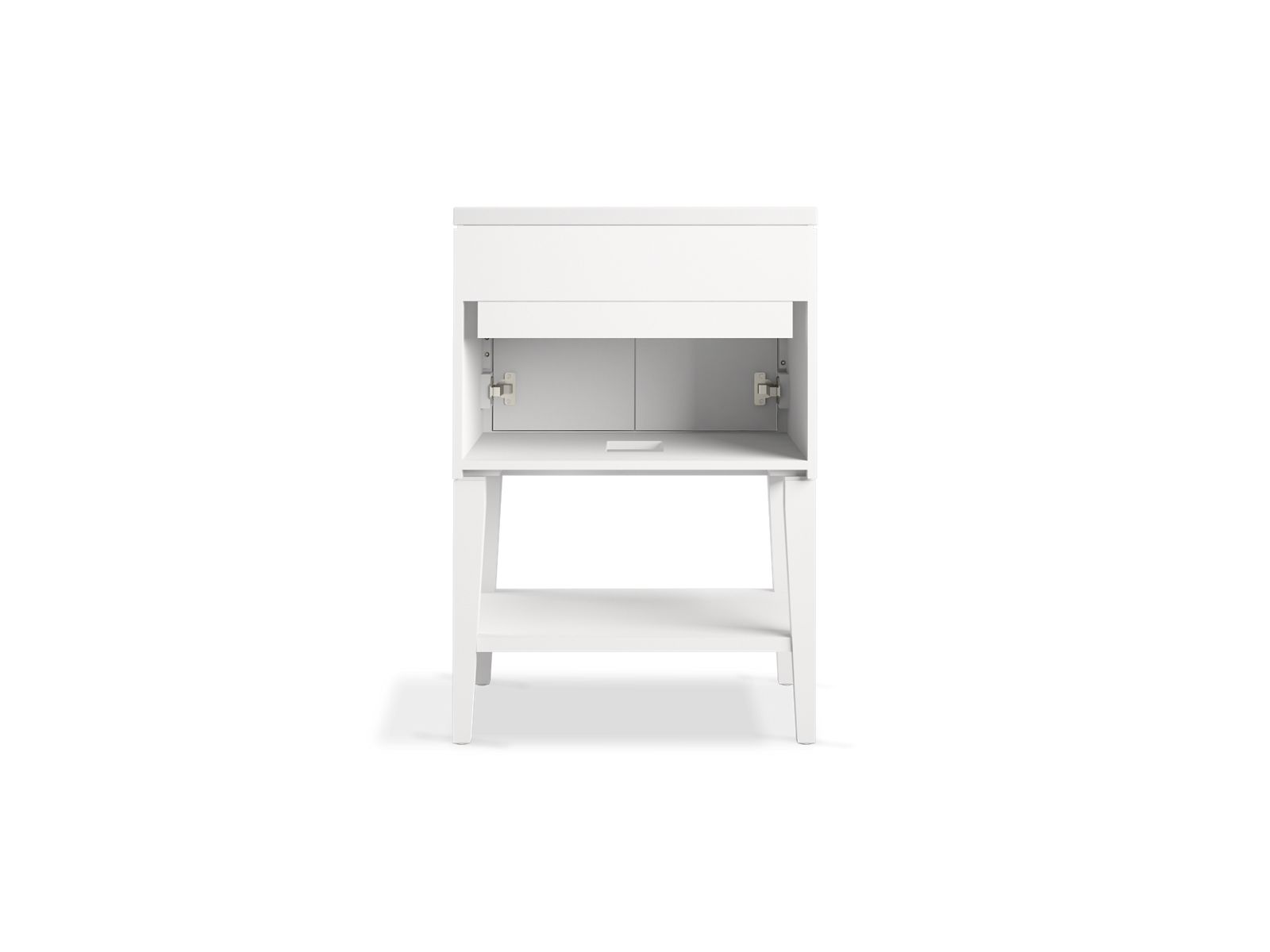 KOHLER K-33577-ASB-0 Winnow 24" Bathroom Vanity Cabinet With Sink And Quartz Top - White