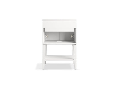 KOHLER K-33577-ASB-0 Winnow 24" bathroom vanity cabinet with sink and quartz top - White
