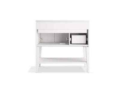 KOHLER K-33579-ASB-1WX Winnow 36" bathroom vanity cabinet with sink and quartz top - Slate Grey