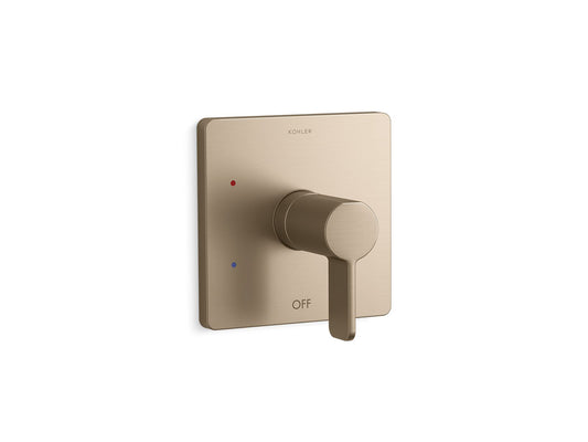 KOHLER K-TS23501-4-BV Parallel Rite-Temp Shower Valve Trim In Vibrant Brushed Bronze