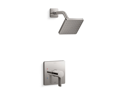 KOHLER K-TS23503-4G-TT Parallel Rite-Temp Shower Trim Kit With Lever Handle,1.75 Gpm In Vibrant Titanium