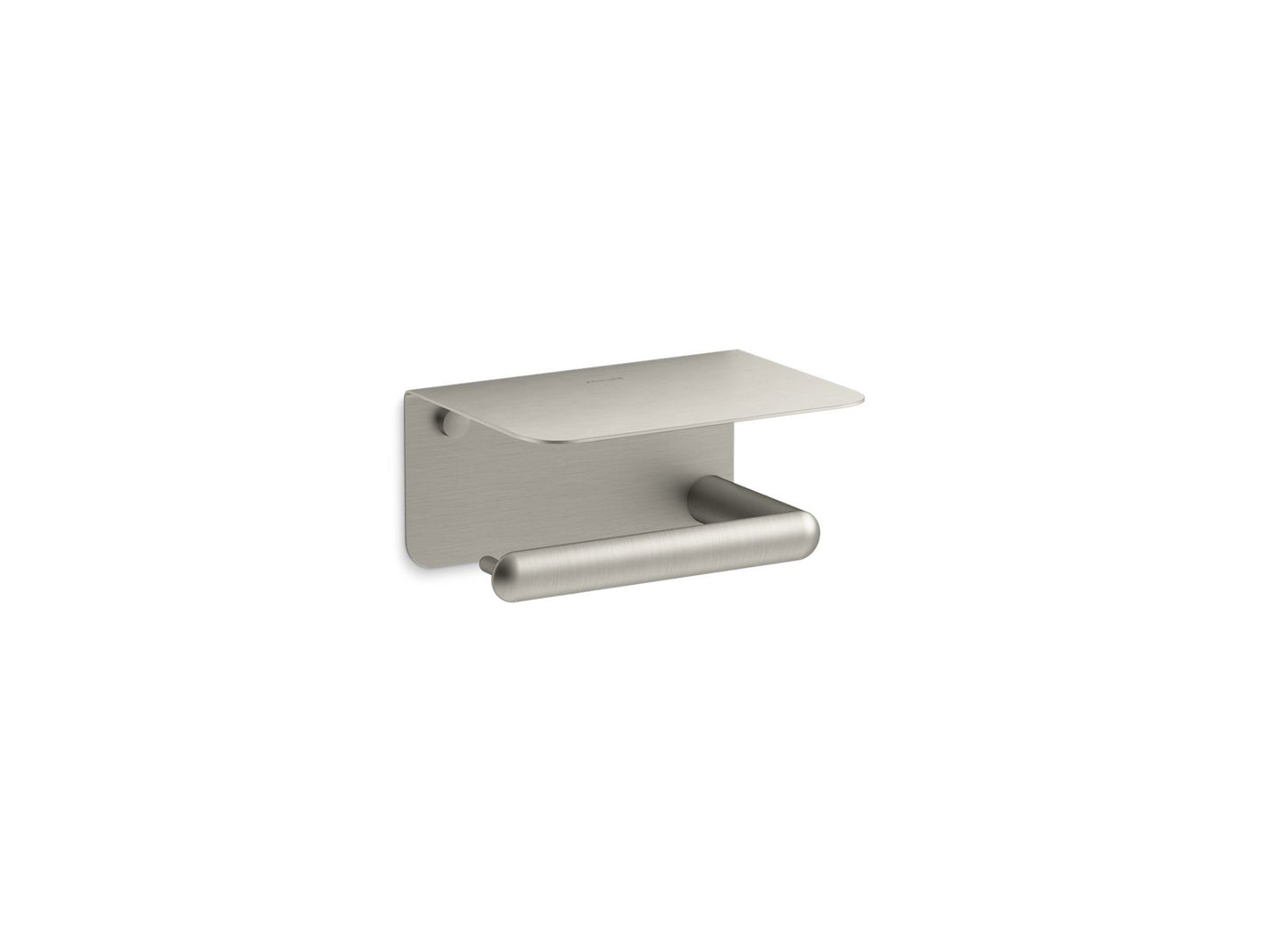 KOHLER K-29221-BN Kumin Covered Horizontal Toilet Paper Holder In Vibrant Brushed Nickel