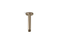 KOHLER K-26320-BV Statement 6" Ceiling-Mount Single-Function Rainhead Arm And Flange - Vibrant Brushed Bronze