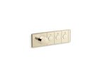 KOHLER K-26347-9-AF Anthem Three-Outlet Recessed Mechanical Thermostatic Valve Control - Vibrant French Gold