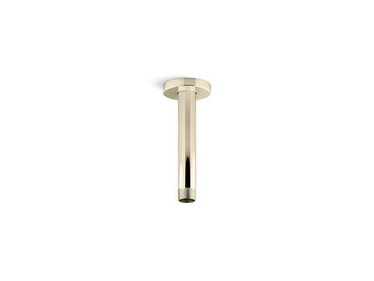 KOHLER K-26320-AF Statement 6" Ceiling-Mount Single-Function Rainhead Arm And Flange In Vibrant French Gold