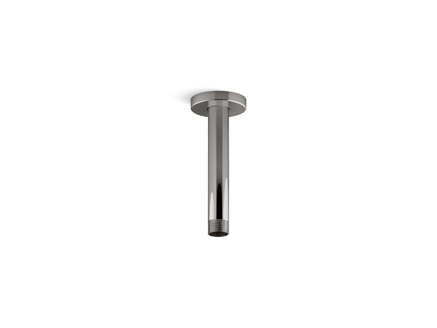 KOHLER K-26320-TT Statement 6" Ceiling-Mount Single-Function Rainhead Arm And Flange In Vibrant Titanium