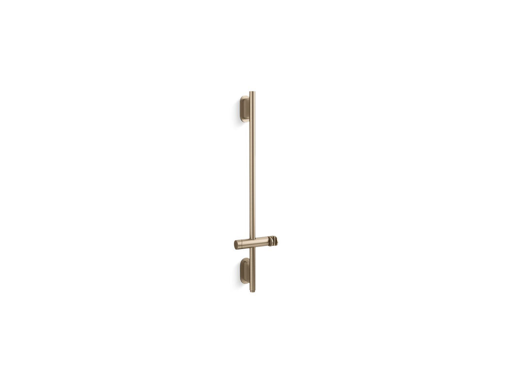 KOHLER K-26314-BV Statement 32" Deluxe Slidebar With Integrated Water Supply - Vibrant Brushed Bronze