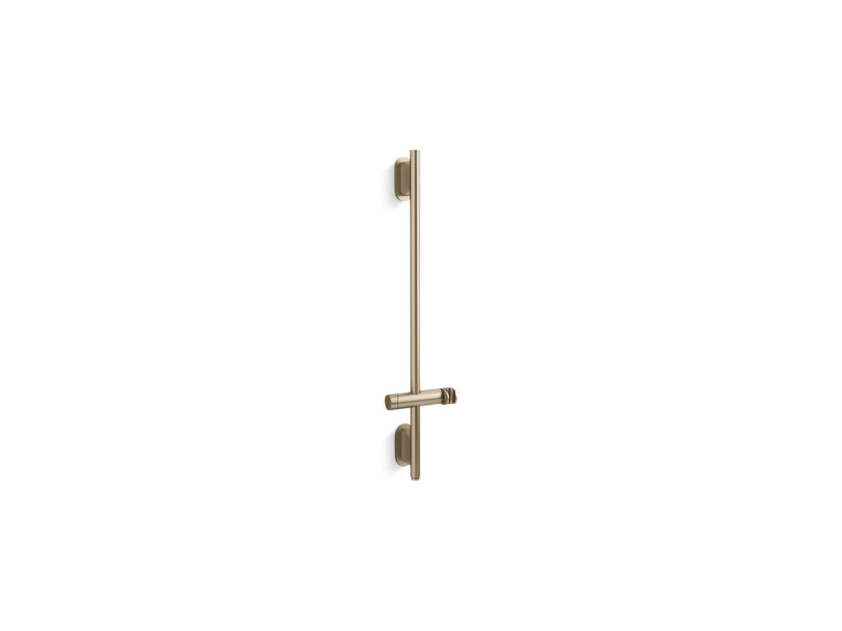 KOHLER K-26314-BV Statement 32" Deluxe Slidebar With Integrated Water Supply - Vibrant Brushed Bronze
