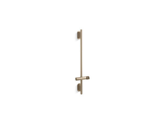 KOHLER K-26314-BV Statement 32" deluxe slidebar with integrated water supply - Vibrant Brushed Bronze