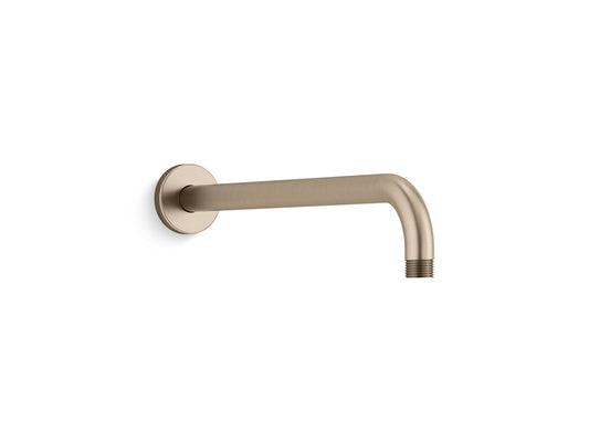 KOHLER K-26322-BV Statement 15-1/2" Wall-Mount Single-Function Rainhead Arm And Flange In Vibrant Brushed Bronze