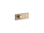 KOHLER K-26346-9-BV Anthem Two-Outlet Recessed Mechanical Thermostatic Valve Control - Vibrant Brushed Bronze