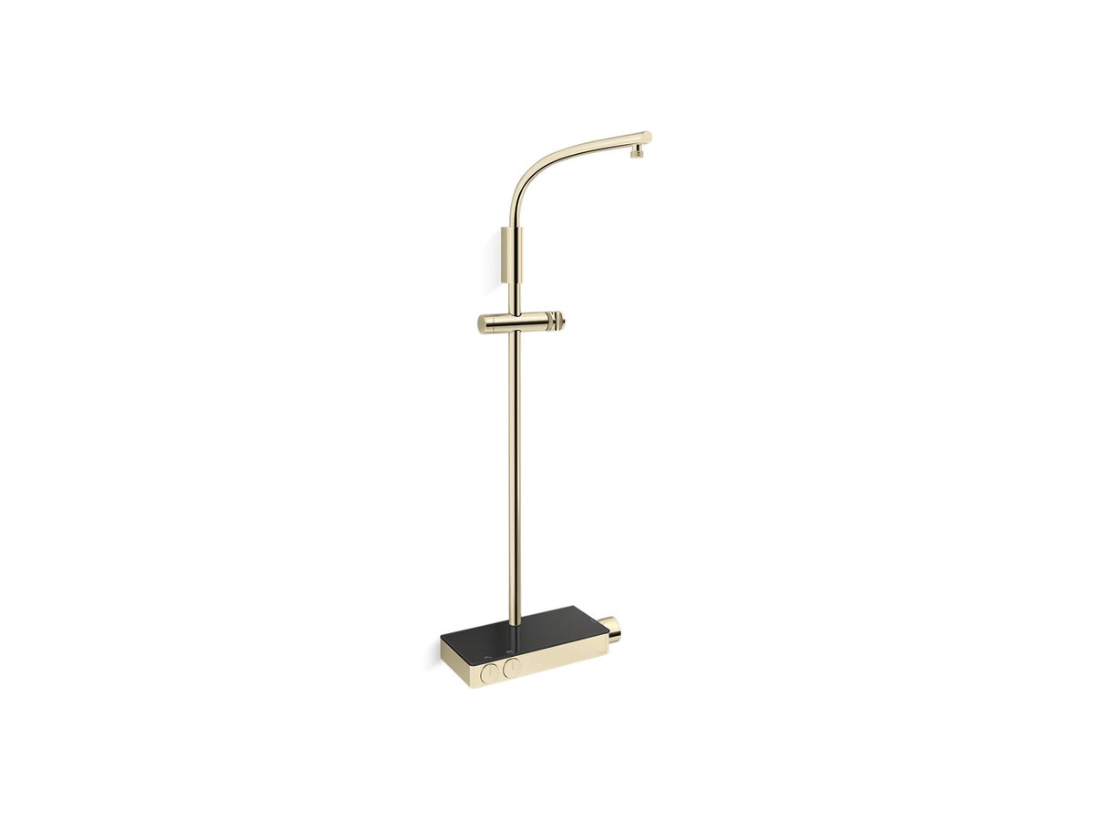 KOHLER K-26337-9-AF Anthem Two-way exposed thermostatic valve with shower column for rainhead and handshower - Vibrant French Gold