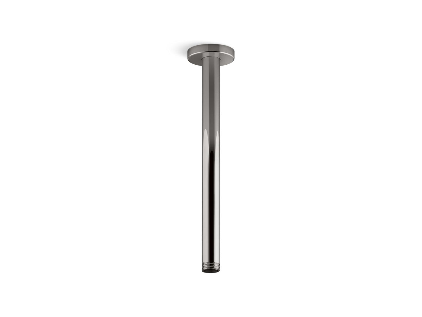 KOHLER K-26321-TT Statement 12" Ceiling-Mount Single-Function Rainhead Arm And Flange In Vibrant Titanium