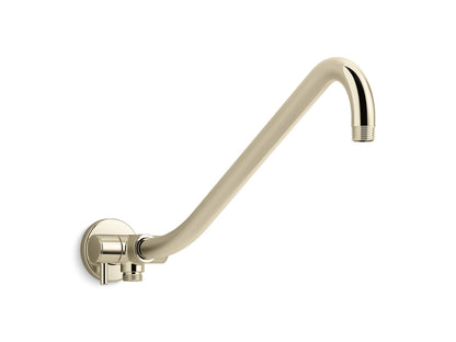 KOHLER K-76337-AF Gooseneck Rainhead arm with 2-way diverter - Vibrant French Gold