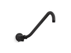 KOHLER K-76337-BL Gooseneck Rainhead Arm With 2-Way Diverter - Matte Black