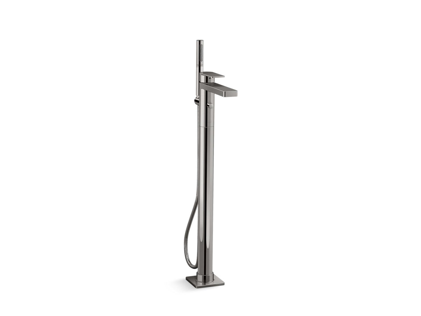 KOHLER K-T23492-4-TT Parallel Floor-Mount Bath Filler Trim With Handshower In Titanium