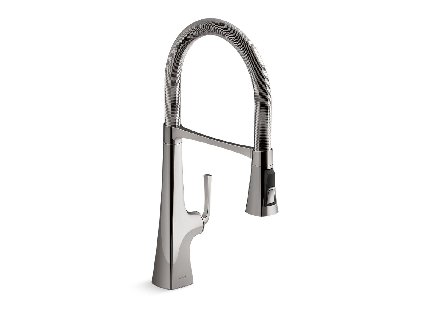 KOHLER K-22061-TT Graze Semi-Professional Kitchen Sink Faucet With Three-Function Sprayhead In Titanium