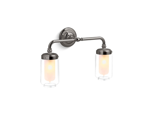 KOHLER K-72582-TTL Artifacts Two-Light Sconce In Titanium