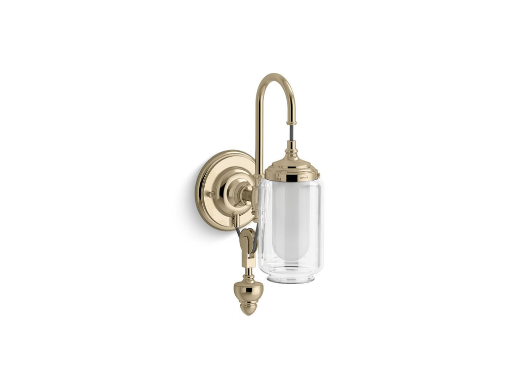 KOHLER K-72581-AFL Artifacts One-Light Adjustable Sconce - French Gold