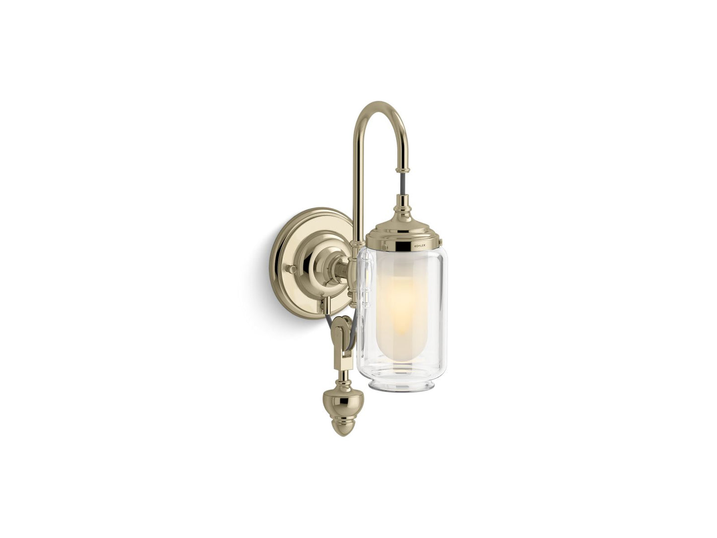 KOHLER K-72581-AFL Artifacts One-Light Adjustable Sconce In French Gold