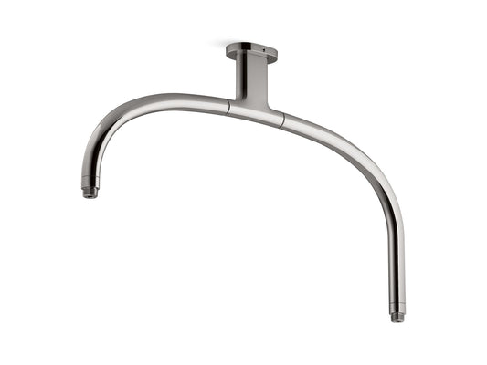 KOHLER K-26305-TT Statement Ceiling-Mount Single-Function Dual Rainhead Arm In Titanium