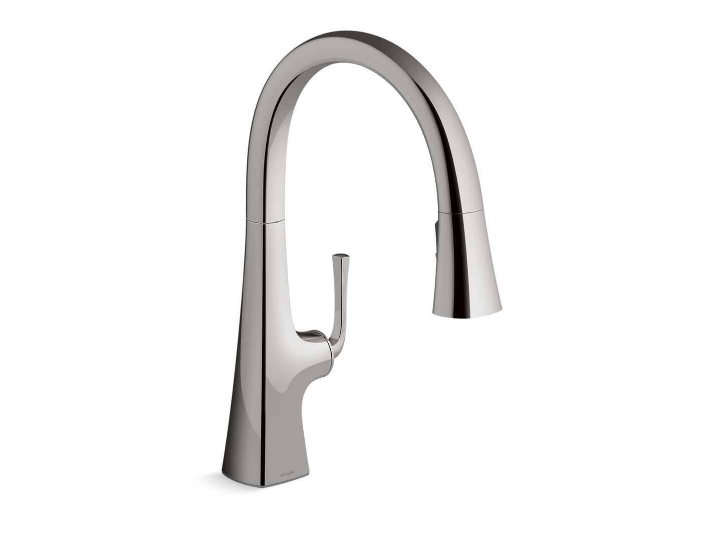 KOHLER K-22062-TT Graze Pull-Down Kitchen Sink Faucet With Three-Function Sprayhead In Vibrant Titanium