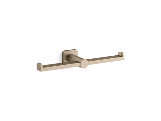 KOHLER K-21897-BV Parallel Double Toilet Paper Holder In Vibrant Brushed Bronze