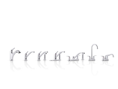 KOHLER K-30619-CP Jolt Two-handle utility sink faucet with 3/4" threaded GHT spout - Polished Chrome