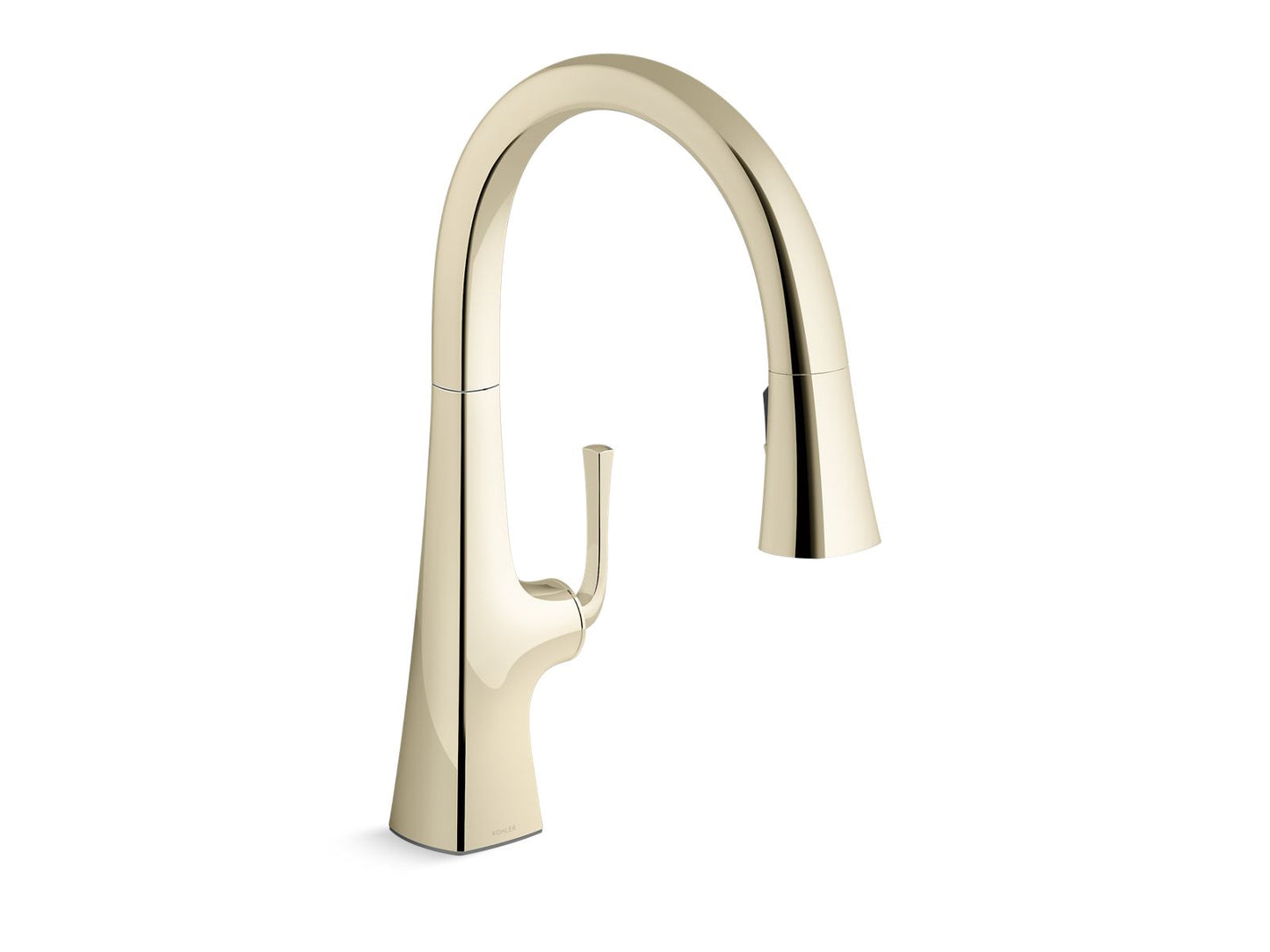 KOHLER K-22062-AF Graze Pull-Down Kitchen Sink Faucet With Three-Function Sprayhead In Vibrant French Gold