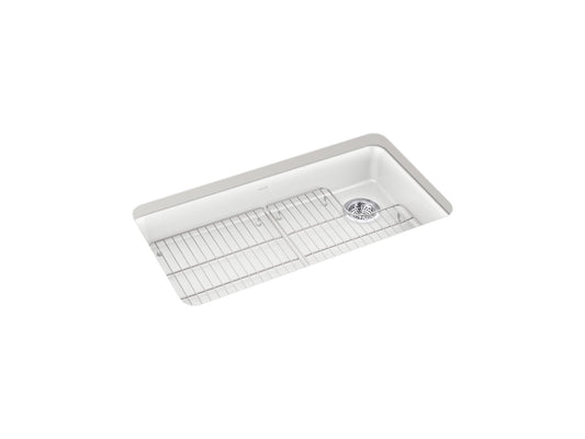 KOHLER K-27785-CM6 Cairn 33" Undermount Single-Bowl Kitchen Sink In Matte White