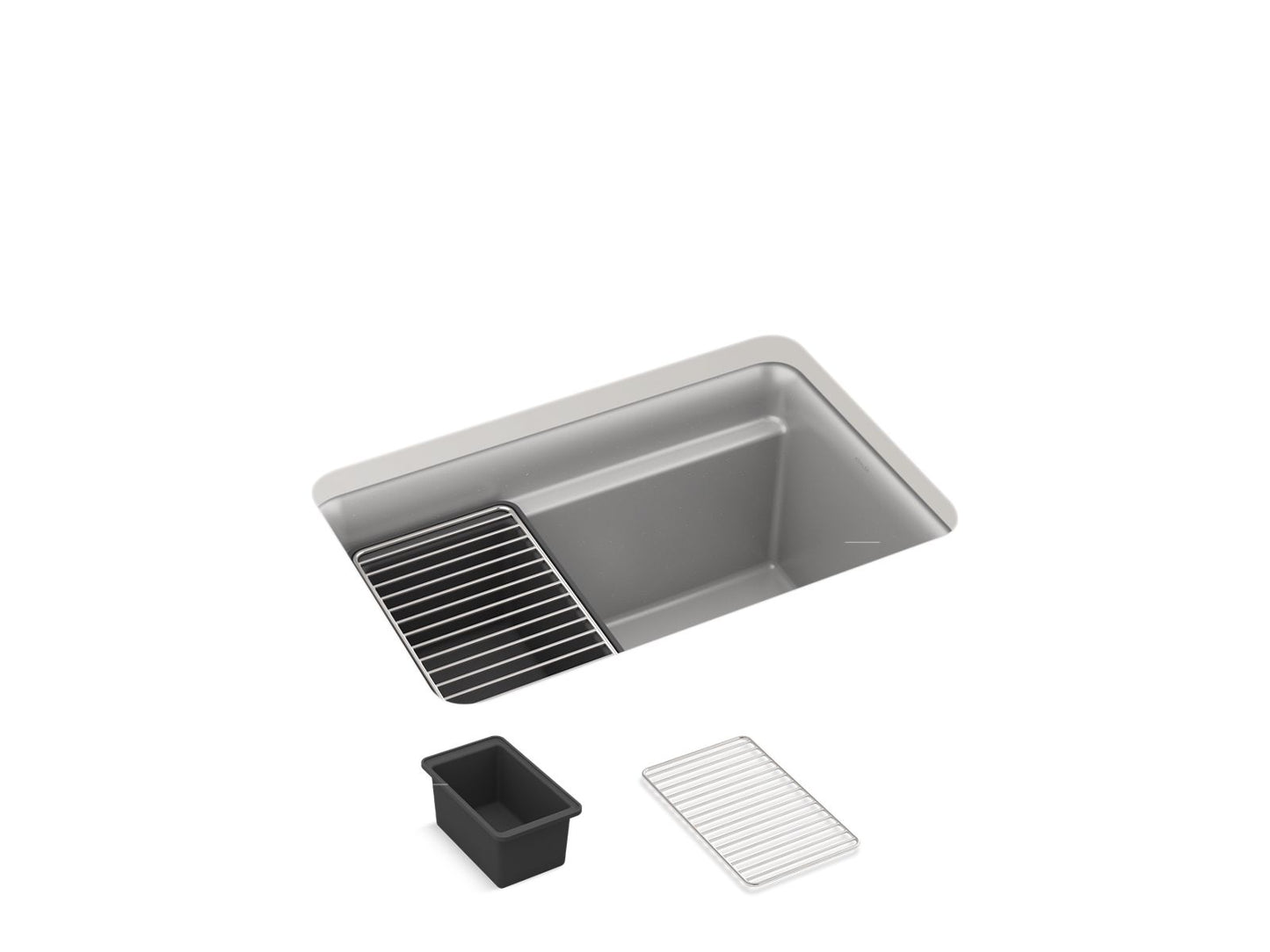 KOHLER K-27787-CM4 Cairn 27-1/2" Undermount Single-Bowl Utility Sink In Matte Grey