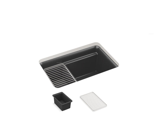 KOHLER K-27787-CM7 Cairn 27-1/2" Undermount Single-Bowl Utility Sink In Matte Graphite