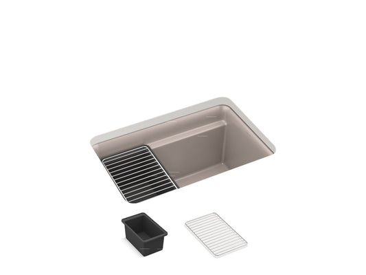 KOHLER K-27787-CM3 Cairn 27-1/2" Undermount Single-Bowl Utility Sink In Matte Taupe