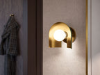 KOHLER K-31782-SC01-BML Jabot One-Light Sconce - Black With Brass Trim