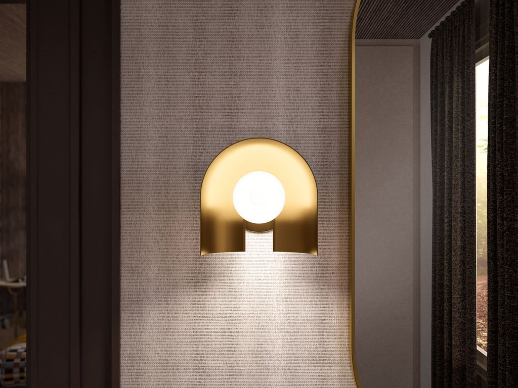 KOHLER K-31782-SC01-BML Jabot One-Light Sconce - Black With Brass Trim