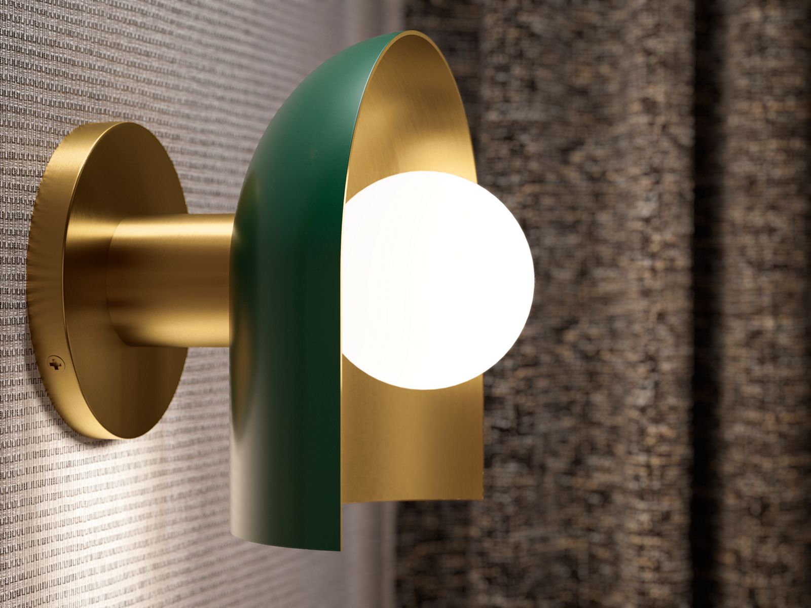 KOHLER K-31782-SC01-BML Jabot One-Light Sconce - Black With Brass Trim