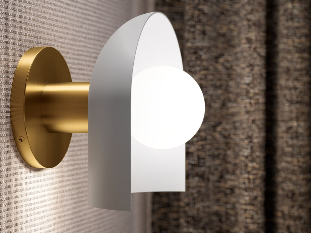 KOHLER K-31782-SC01-BML Jabot One-Light Sconce - Black With Brass Trim