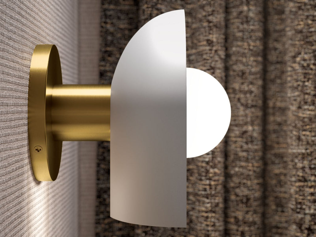 KOHLER K-31782-SC01-BML Jabot One-Light Sconce - Black With Brass Trim