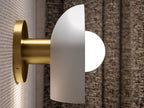 KOHLER K-31782-SC01-BML Jabot One-Light Sconce - Black With Brass Trim