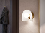 KOHLER K-31782-SC01-BML Jabot One-Light Sconce - Black With Brass Trim