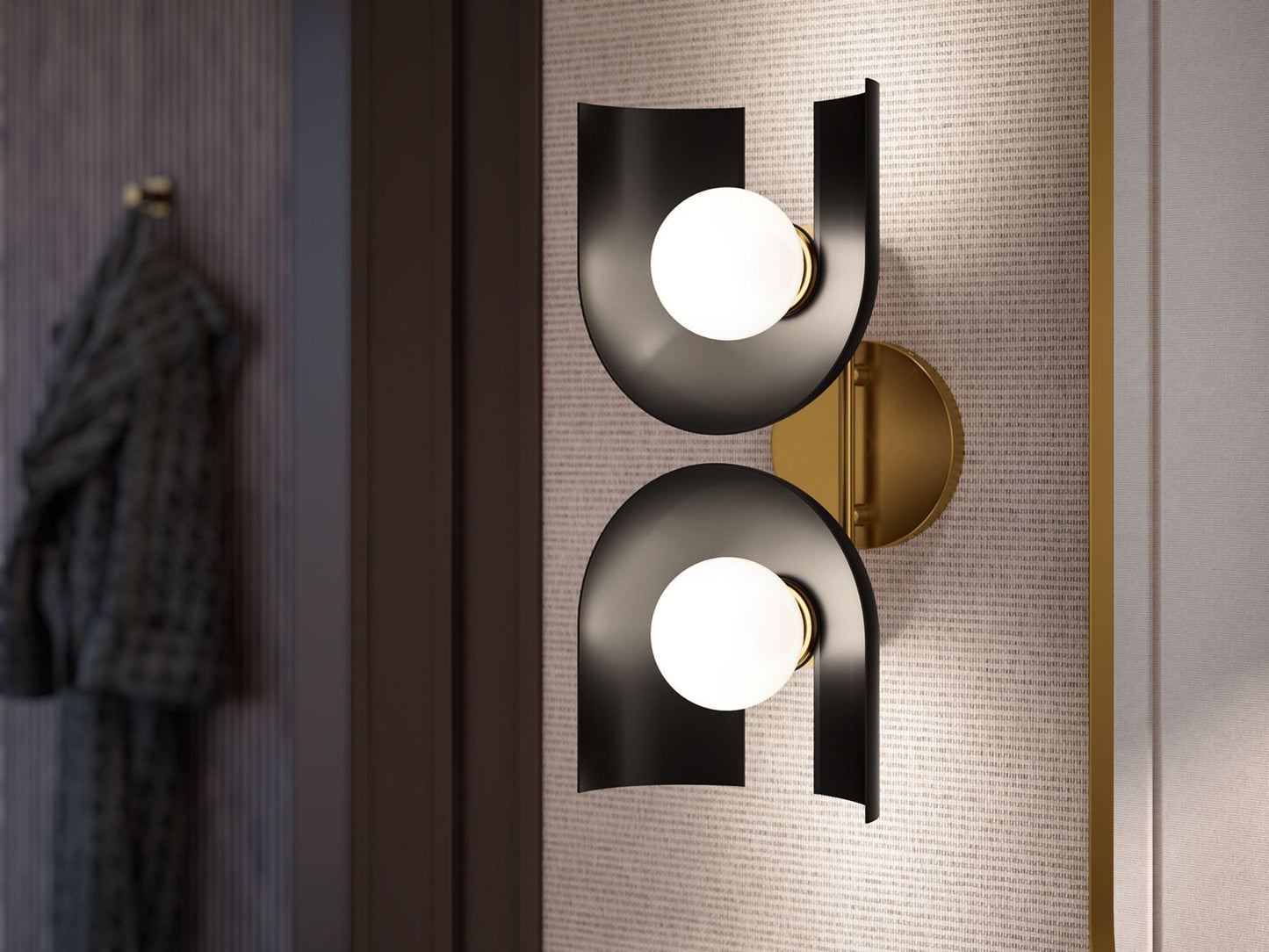 KOHLER K-31783-SC02-6GL Jabot Two-light sconce - Jade w/Brushed Moderne Brass Accents