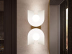KOHLER K-31783-SC02-BML Jabot Two-Light Sconce - Black With Brass Trim