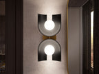 KOHLER K-31783-SC02-BML Jabot Two-Light Sconce - Black With Brass Trim