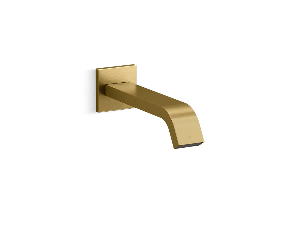 KOHLER K-123L36-SANL-2MB Loure Wall-Mount Touchless Faucet With Kinesis Sensor Technology, Ac-Powered - Vibrant Brushed Moderne Brass