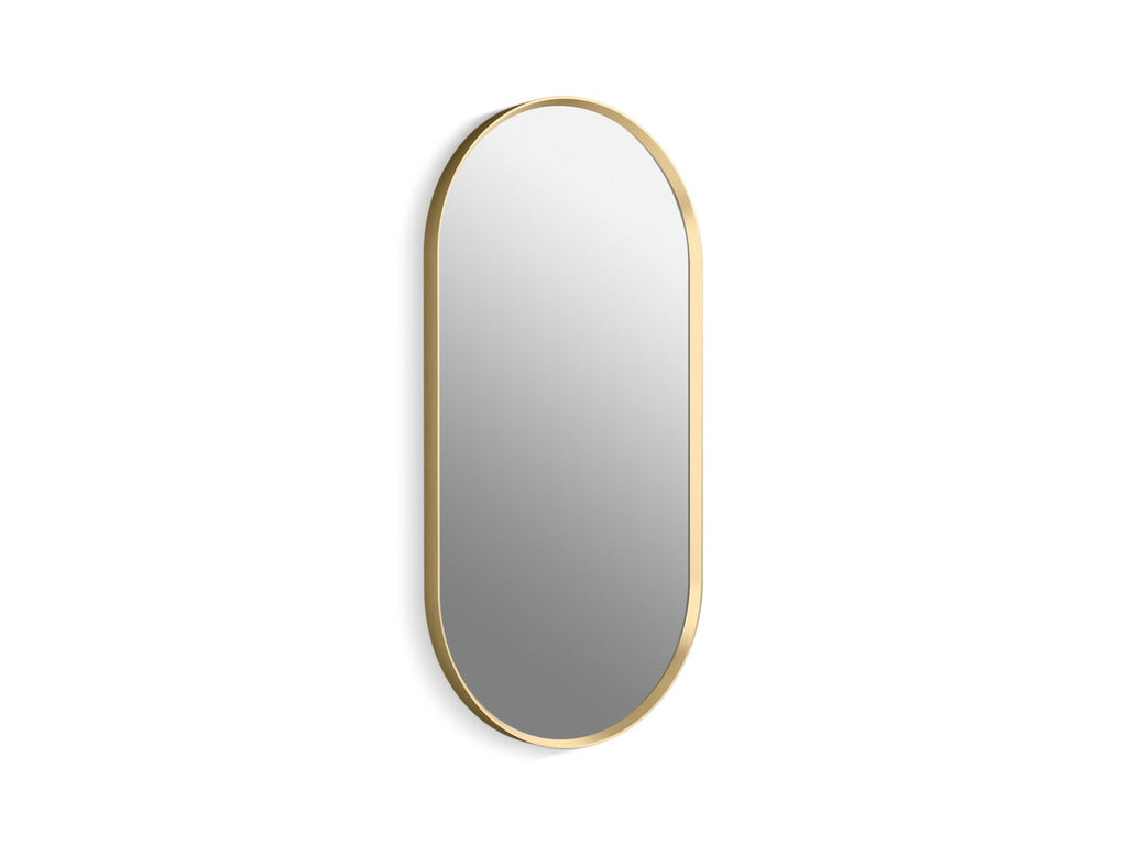 KOHLER K-31371-BGL Essential 18" X 36" Capsule Framed Mirror - Moderne Brushed Gold
