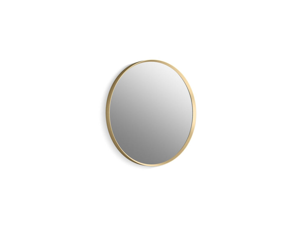 KOHLER K-31367-BGL Essential 22" Round Framed Mirror - Moderne Brushed Gold