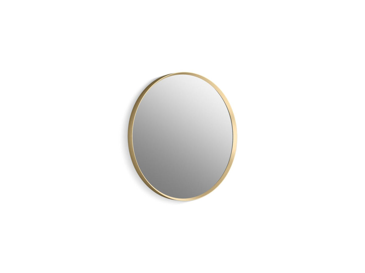 KOHLER K-31367-BGL Essential 22" Round Framed Mirror - Moderne Brushed Gold