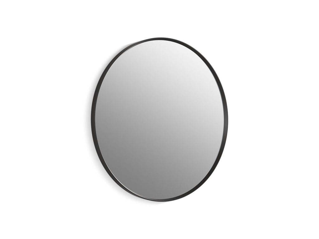 KOHLER K-31368-BLL Essential 32" Round Framed Mirror - Matte Black